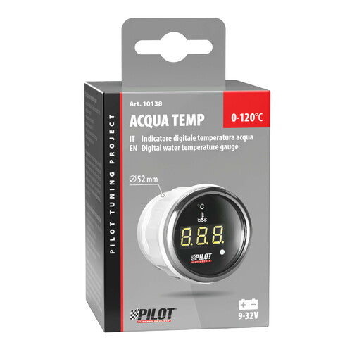 Manómetro digital Pilot Black, temperatura del agua - 2 (52 mm)