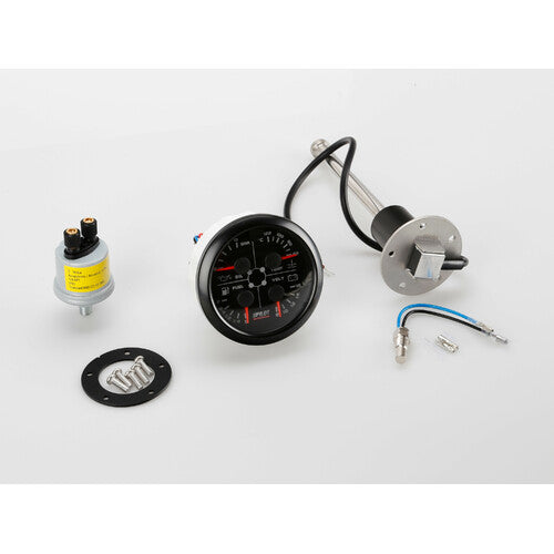 Pilot Black Analogue Gauge Series, Manometro 4 in 1 -  3 3/8 (85 mm)