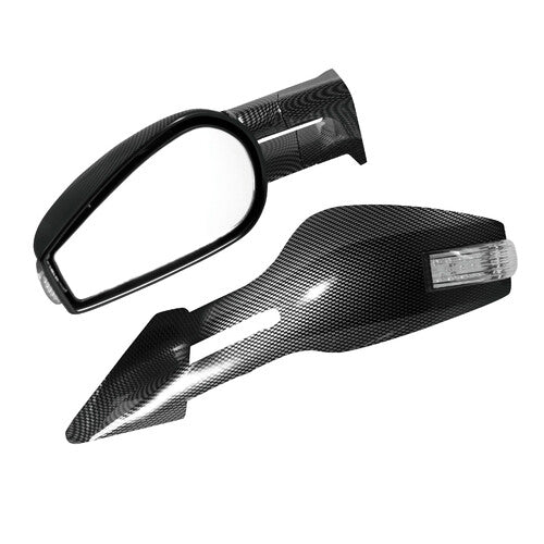 Pilot Race-6 Led E, coppia specchi retrovisori esterni - Carbon