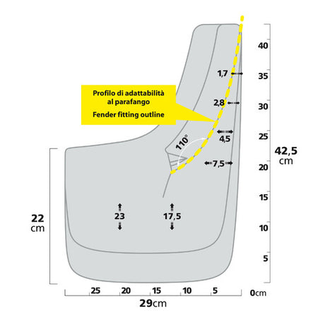 Lampa Splash-Guards Contour, paraspruzzi sagomati - Type 7