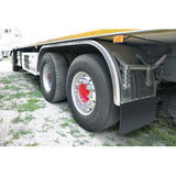 Pair of Black PVC Truck Mud Flaps - 40x30 cm