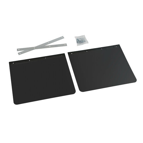 Pair of Black PVC Truck Mud Flaps - 40x30 cm