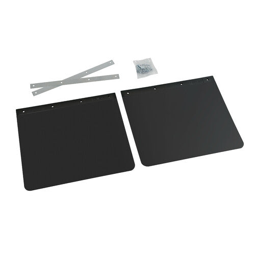 Pair of Black PVC Truck Mud Flaps - 35x30 cm