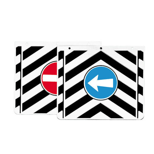 Pair of PVC Truck Mud Flaps with Signals - 35x30 cm