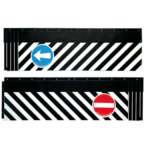 Lampa Coppia paraspruzzi camion in pvc con segnali - 240x37 cm