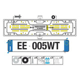 Rear Steel License Plate Lamp - Black