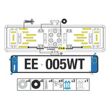 ABS Rear License Plate Lamp - Chrome