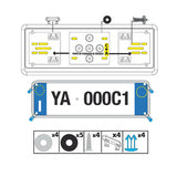 ABS-Kennzeichenleuchte vorne – Chrom