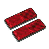 Euro-Norm Lamp, Rectangular Reflectors - 90x35 mm - Red