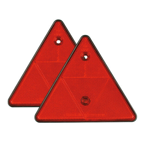 Lampa Euro-Norm catarifrangenti triangolari - 150x130 mm - Rosso 20542