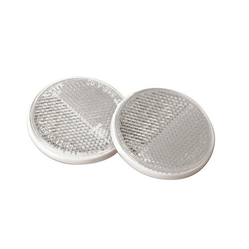 Lampa Euro-Norm, catarifrangenti rotondi -  65 mm - Bianco