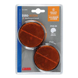 Lampa Euro-Norm, catarifrangenti rotondi -  65 mm - Arancio 20545