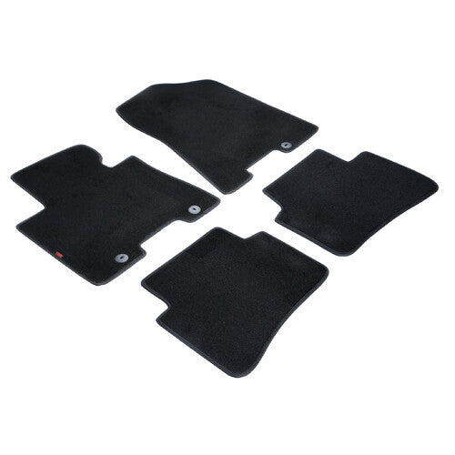 Juego de alfombras a medida en negro Kia Sportage (03/16>) rectangular fix 23248