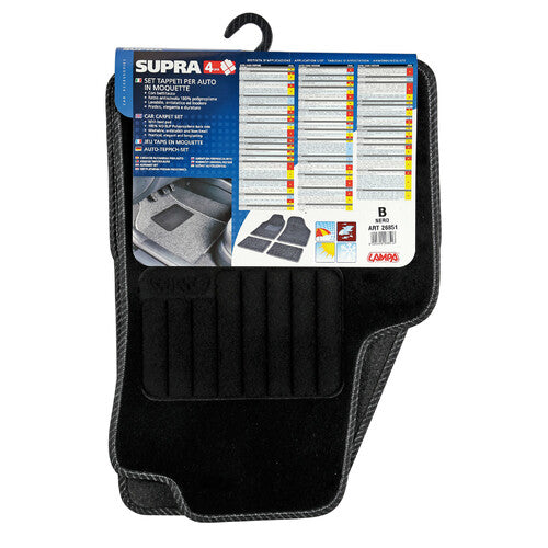 Lampa Supra, serie tappeti 4 pezzi - B - Nero 26851