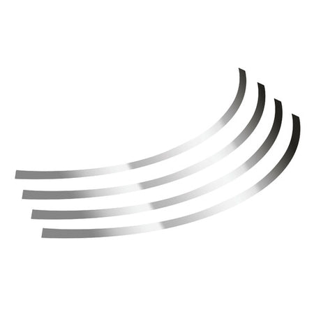 Pilot Rim-Stickers, wheel adhesive profiles - Size 2 - Chrome