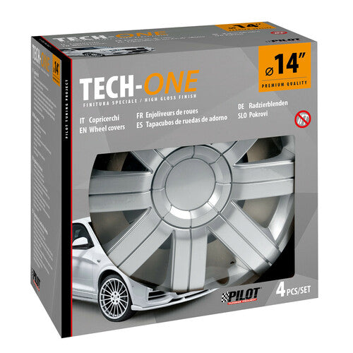 Cubiertas de rueda Pilot de 4 piezas - Tech-One Sportive pintadas - 14"