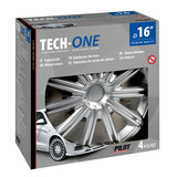 Cubreruedas Lampa para coche (4 unidades) - Pintadas en negro Tech-One - 16" 31513