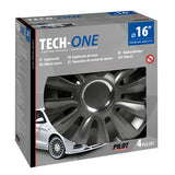 Lampa 4-teilige Radkappen - Tech-One Avalone Pro Dunkel lackiert - 16"