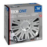 Pilot Copricerchi auto 4 pz - verniciati Tech-One Active Silver -  16"