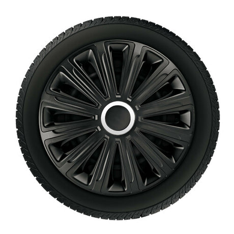 Pilot 4-Piece Wheel Covers - Painted Tech-One Trend Black - 13"