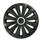 Cubiertas de rueda Pilot de 4 piezas - Pintadas en Tech-One Trend Black - 14"