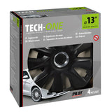 Pilot 4-Piece Wheel Covers - Painted Tech-One Stratos RC Black - 13"