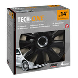 Pilot Copricerchi auto 4 pz - verniciati Tech-One Stratos RC Black -  14"