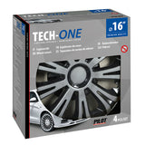 Pilot Copricerchi auto 4 pz - verniciati Tech-One Avera Silver & Black -  16"