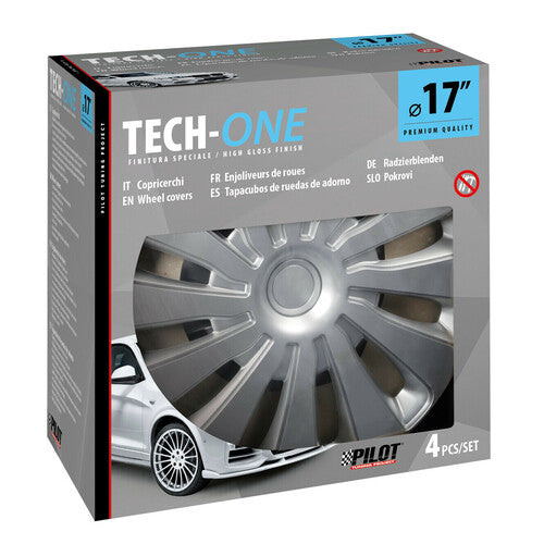 Cubrerines Pilot de 4 piezas - Tech-One Sepang pintados en plata - 17"