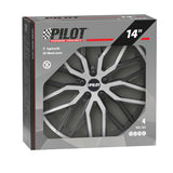 Pilot Speedster - Set 4 copricerchi - 14" - Nero/Argento