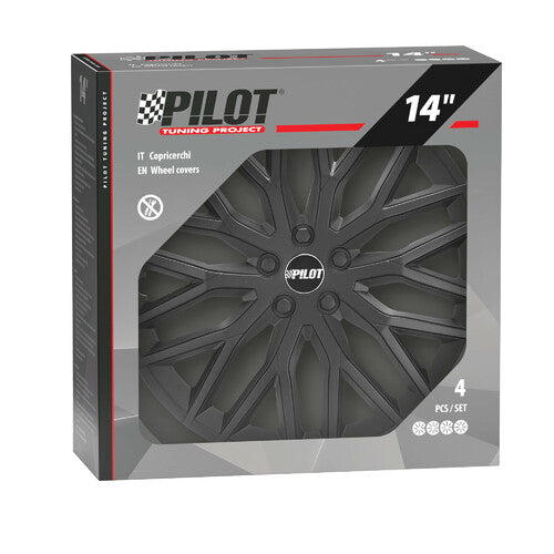 Pilot Speedster - Set 4 copricerchi - 14" - Nero