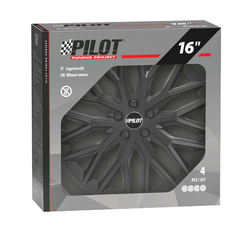 Pilot Speedster - Set 4 copricerchi - 16" - Nero