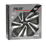 Pilot Vortexx - Set 4 copricerchi - 14" - Nero/Argento