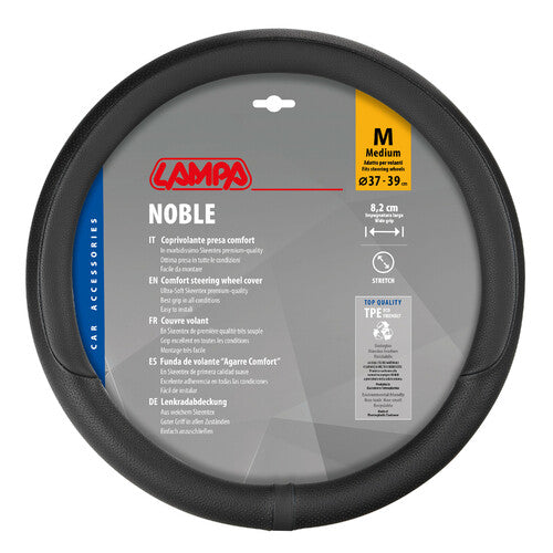 Funda para volante Lampa Noble, Skeentex - M - 37/39 cm - Negro 32899