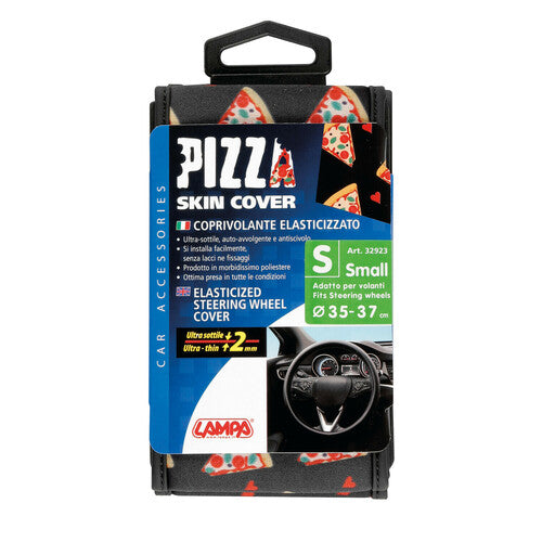 Lampa Skin-Cover, Stretch Polyester Steering Wheel Cover Pizza S 35/37 cm