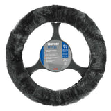 Comfort Wheel, coprivolante elasticizzato in vera pelliccia Antracite  36-42 cm