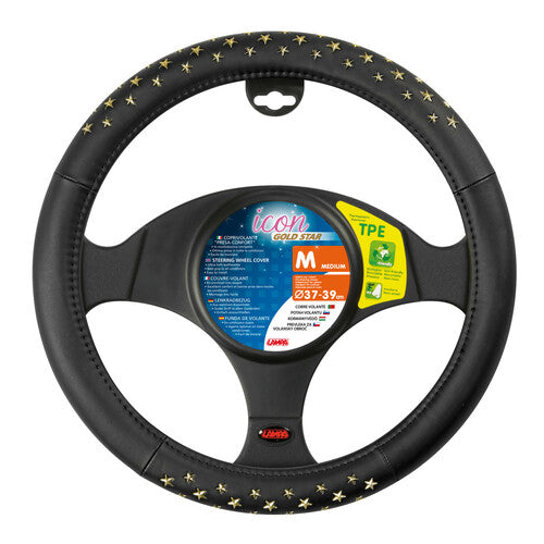 Lampa Icon, Skeentex Steering Wheel Cover - M - 37/39 cm - Gold