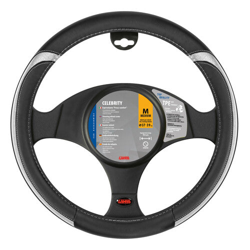 Lámpara Celebrity, Funda para Volante Skeentex - M - 37/39 cm - Plateada 32979