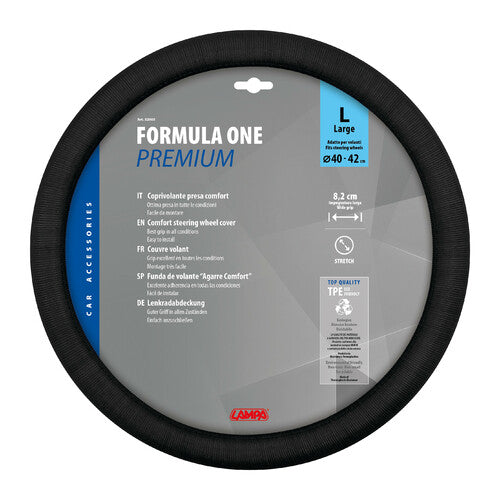 Formula One Lamp, Polyester Steering Wheel Cover - L - 40/42 cm