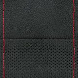 Funda de cuero para volante deportivo Pilot - Grande - 37/39 cm - Negro/Rojo