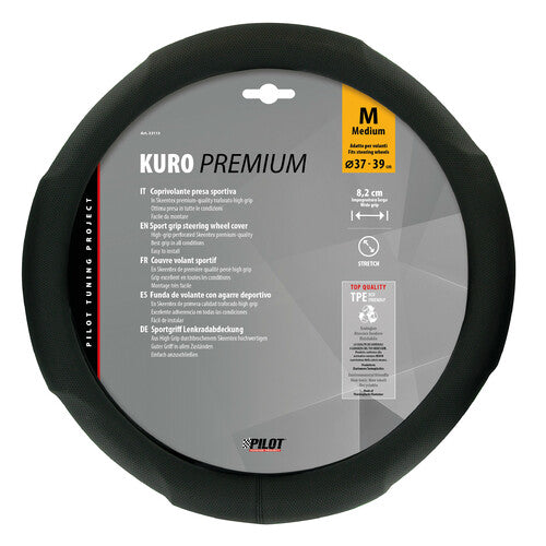 Funda para volante Pilot Kuro Skeentex - M - 37/39 cm - Negro