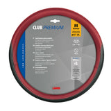 Lampa Club Skeentex Steering Wheel Cover - M - 37/39 cm - Black/Red