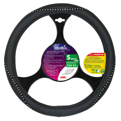 Merilyn Skeentex Crystal Steering Wheel Cover - S - 35/37 cm - Clear