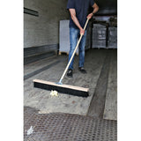 Industrial beech wood brush lamp - 60 cm