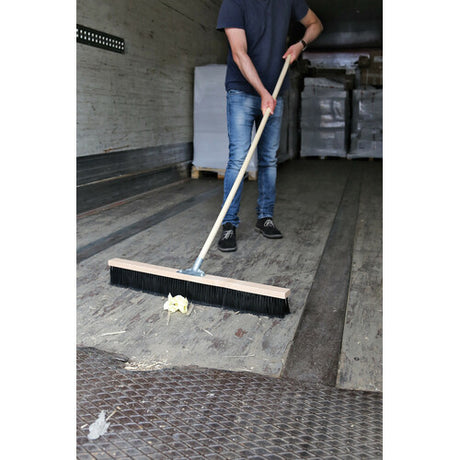 Industrielle Bürstenlampe aus Buchenholz – 60 cm