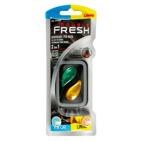 Lampa Double Fresh, cabin air freshener - 2x2.5 ml - New car + Lemon