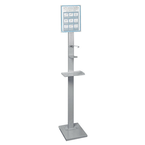 Lámpara de pie para tarros de hasta 100 mm, con estante para guantes o mascarillas - 25x153x30 cm 38189