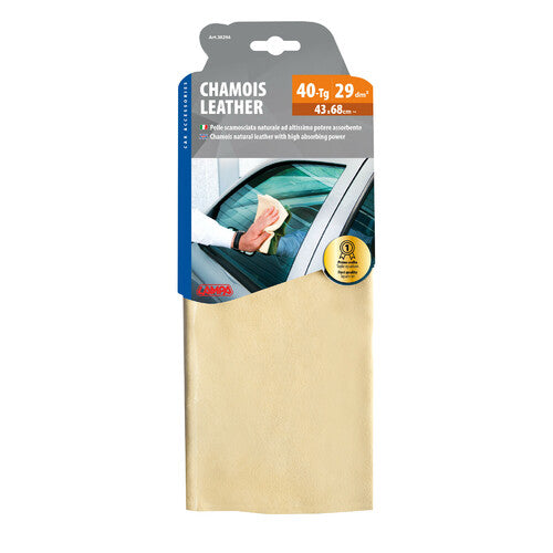 Suede lamp, natural leather - 40 - 43x68 cm approx.