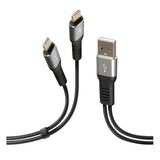 Lampa Cavo con doppio connettore, Usb > Apple 8 Pin - 100 cm - Nero 38698