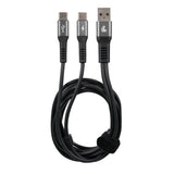 Lampa Cavo con doppio connettore, Usb > Type-C - 100 cm - Nero 38699